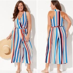 Swimsuits For All Multicolor Striped Jumpsuit